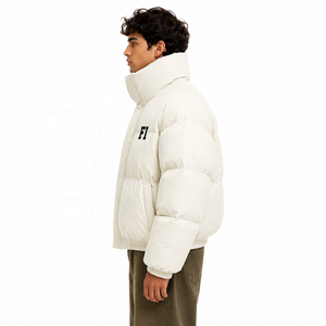 Custom Oversized Puffer Jacket High Collar Winter Bubble Coat OEM ODM Private Label Wholesale Men's Jackets Insulated Streetwear - Product Image 4