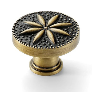Brass Cabinet Knob Gold Knobs Copper Drawer Knobs Star Handles Knobs <b>Antique</b> Gold Knobs for Kitchen Bathroom Cabinet Knobs - Product Image 6