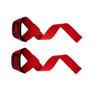 Custom Logo Neoprene Heavy Duty Fitness Weightlifting <b>Support</b> Powerlifting Lifting <b>Gym</b> Straps <b>Wrist</b> for Unisex - Product Image 4