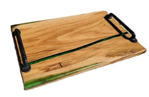 Plateau de service en bois et en résine de qualité supérieure Design chaud pour le service alimentaire de l'hôtel et du restaurant Vaisselle de qualité supérieure pour la fête ou le service alimentaire - Product Image 2