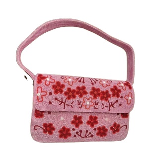 Bolsos de Almacenamiento Multiusos Hechos a Mano por Mujeres Banjara, Diseño de Sobre con Cuentas y Pedrería, Bordado Boho, Diseño de Lujo - Product Image 1