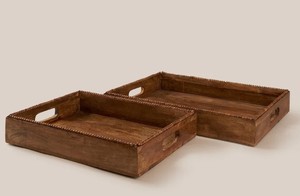 Plateau ottoman en bois, plateau de service alimentaire en bois, plateau de service pour hôtel, plateau de service pour restaurant, plateau décoratif en bois pour la maison, plateau en bois de luxe - Product Image 3