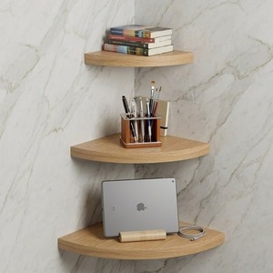 Indian Supplier <b>Rustic</b> Wooden Corner Wall <b>Shelves</b> Set of 3 for Decorative Storage in Living Room Available at Best Price - Product Image 5