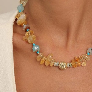 Collar de resina hecho a mano de alta calidad multicolor para mujer, joyería de moda con cadena de cuentas para bodas, de la India. - Product Image 4