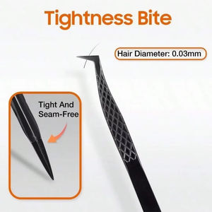 Kit de Pinzas para Pestañas, Juego de 3 Pinzas Profesionales de Titanio de Alta Calidad con Punta Curva, Herramienta para el Cuidado de la Salud - Product Image 2