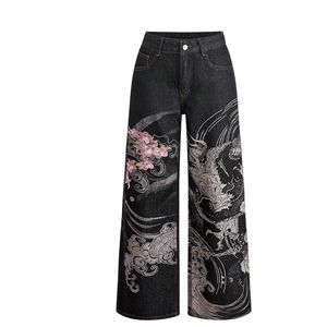 Vaqueros acampanados personalizados para mujer, de cintura alta, estampados, de mezclilla, estilo vintage, elásticos, a la moda, OEM ODM, venta al por mayor - Product Image 6