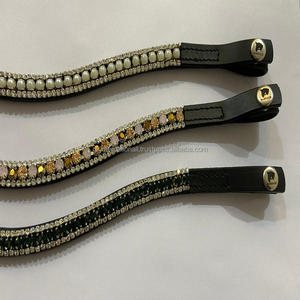 สายคาดคิ้วหนังสีดำแบบ3แถวทำจากไข่มุกไข่มุกเม็ดเงางามเป็นประกาย - Product Image 6