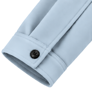 Chaqueta con Capucha Azul Claro para Hombre, con Botones en el Pecho, Bolsillos, Capucha con Cordón, Mangas Largas, Estilo Casual Urbano - Product Image 4