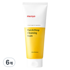 Set di 6 Schiume Detergenti Pure & Deep Cleansing da 200ml di Manyo Factory, Ingredienti Senza Parabeni, Prezzo Scontato - Product Image 1