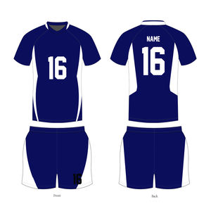 ชุดยูนิฟอร์มวอลเลย์บอลสีส้มน้ำเงินแบบกำหนดเอง เสื้อทีมแขนสั้นสำหรับผู้ชายพร้อมกางเกงขาสั้น – ชุดกีฬาพร้อมชื่อและหมายเลขส่วนตัว - Product Image 5