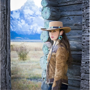 Chaqueta de aviador de gamuza marrón para mujer, de dos tonos, con cuello de piel sintética de oveja, estilo western, abrigo cálido con forro de sherpa. - Product Image 3