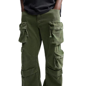 Pantalones Cargo Naranja para Hombre, Corte Recto, Lona de Peso Medio, Transpirables, Múltiples Bolsillos, Estilo Workwear, para Otoño, Ahora en Venta - Product Image 5