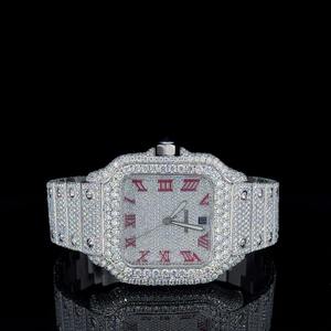 Reloj de Diamantes Estilo Hip Hop con Moissanita de Diseño Personalizado para Hombre y Reloj de Estilo Ejecutivo Elegante Disponible al Mejor Precio - Product Image 1