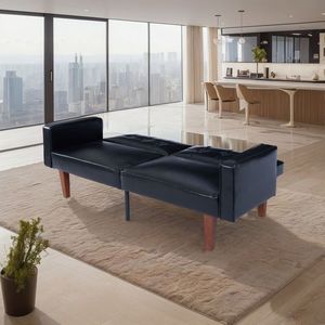 Divano per Soggiorno 2131PU-BK in Materiale PU Nero Lucido - Product Image 3