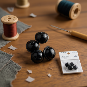Ilan Cascabel Bottone 22mm Nero Confezione da 4 Pezzi - Product Image 3
