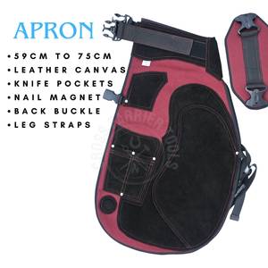 Herramienta de herrador con delantal de herrador, martillo para clavos, tenazas para calzado, cabezal de crimpado, extractor de calzado, delantal y tenazas de cabeza redonda antideslizantes - Product Image 2