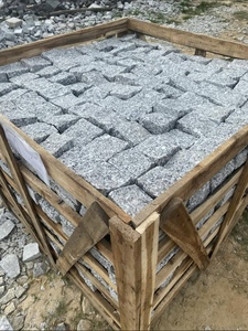 VARDHMAAN Flamed Grey/Black Granite Cobbles Model 05-Modern Design Durable <b>Stone</b> for Outdoor Parking Garden Spaces (Rajasthan - Product Image 5