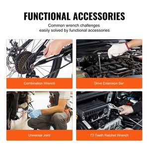 Set di Attrezzi Meccanici con Bussole Profonde Standard SAE e Metriche da 1/4\", 3/8\", 1/2\", Kit da 450 Pezzi - Product Image 2