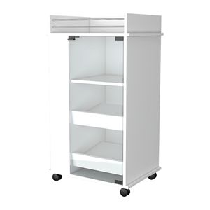 Carrello Bar bianco con portiera in vetro portiera carrelli Willow Park-Set per bevande - Product Image 3