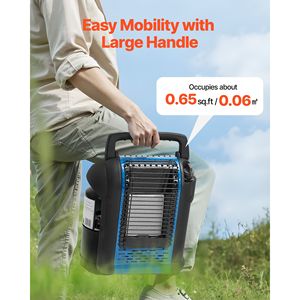 Stufa Radiante Portatile a Propano da 9000 BTU con Regolazione Temperatura Continua e Protezione delle Punte per Uso Domestico, Garage e Casa - Product Image 5
