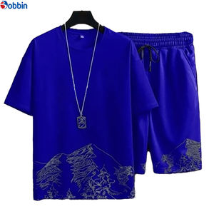 Conjunto de chándal unisex cómodo y transpirable con estampado 3D estilo urbano, camiseta oversize y pantalón corto para hombre - ¡Novedad! - Product Image 3