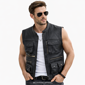 Chaleco de Motociclista Bordado de Poliéster/Algodón para Clubes de Motociclistas, Diseño sin Mangas, Ropa de Verano Transpirable - Product Image 1