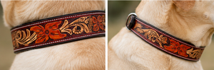 Embossed Western <b>Leather</b> <b>Dog</b> <b>Collar</b> Manufacturer from Divine International India - Product Image 3