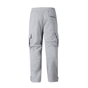 Pantalon de jogging cargo oversize pour homme, multipoches, en molleton, streetwear, coupe ample, en coton, décontracté, logo personnalisé, OEM - Product Image 1