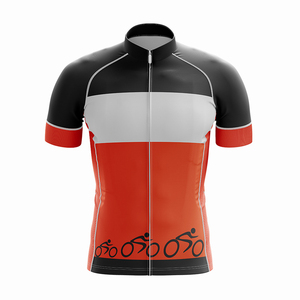 Conjunto de Jersey de Ciclismo para Hombre de Alta Calidad, Rojo, Negro y Gris, Manga Corta, Transpirable, con Diseño de Patrón de Ciclismo - Product Image 3