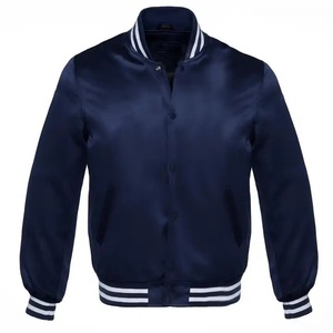 Chaqueta Universitaria Varsity de Satén 100% Poliéster, Personalizada con el Nombre del Equipo y del Club, Logotipo de Alta Calidad, Chaqueta Universitaria de Béisbol - Product Image 4