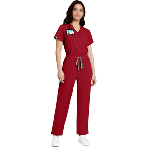 Conjunto de Uniformes Médicos para Mujer, Elástico en 4 Direcciones, Transpirable, que Absorbe la Humedad, Estilo Jogger - Product Image 3