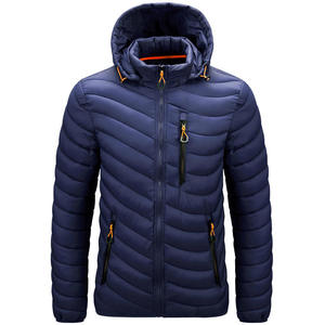 Boxy Fit Cropped Puffer Jacket Men Plain Dyed Polyester <b>Wind</b> <b>Breaker</b> Streetwear Warm Breathable Waterproof Quick Dry Bubble Wear - Product Image 4