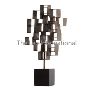 Escultura Metálica Moderna de Primera Calidad, Elegante Adorno Decorativo para Interiores de Oficinas, Escultura con Textura Moderna - Product Image 4