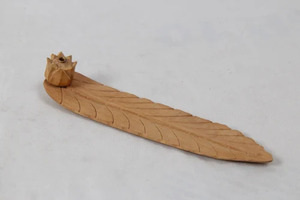 Handcrafted Wooden Incense Stick Holder <b>Leaf</b> Shape Aromatherapy Burner Decorative Incense Rest for Home Yoga Meditation - Product Image 1