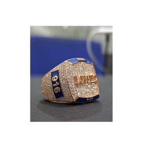 แหวนฮิปฮอปชุบโรเดียมประดับโมอิสซาไนต์สังเคราะห์ขายดีที่สุดสำหรับทุกเพศ เครื่องประดับระยิบระยับสำหรับแฟชั่นและงานพิเศษ - Product Image 4