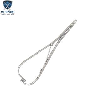 Porte-aiguille Mathieu de haute qualité 12cm 14cm 16cm avec poignée à ressort à verrouillage à cliquet et mâchoires croisées dentelées – Instruments chirurgicaux - Product Image 6