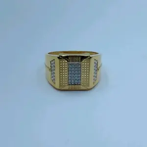 Anillo de Dedo Solitario con Diseño Geométrico Único de Ala, Anillo de Oro Amarillo Sólido de 22K de Lujo, Joyería Moderna para Bodas, Venta al por Mayor de Fábrica - Product Image 3