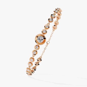 Round Moissanite Diamond Bracelet for Women and <b>Men</b>, Mix Cut Diamond Bracelet For Wedding, Solid Gold moissanite Bracelet - Product Image 3