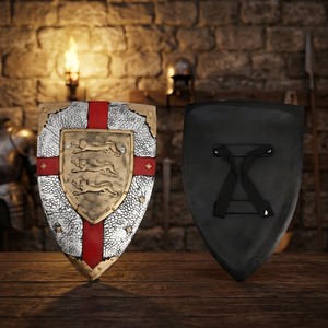 CUSTOM Medieval Knight Shield Foam Red/Black Crest Role Play Costume Decor Unisex Ages 14+ - Product Image 3