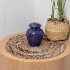 Lavender comfort keepsake cremation urn <b>small</b> memorial ashes <b>container</b> soothing decorative design - Product Image 3