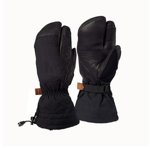 Guantes de invierno personalizados para exteriores, con forro térmico de cuero y tela de sarga, para uso diario. - Product Image 2