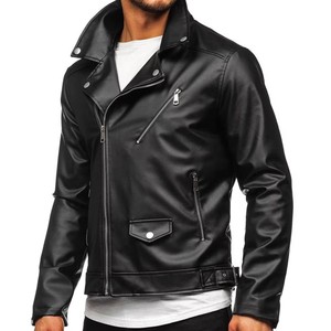 Veste en cuir véritable pour homme, tissée, à capuche, respirante, coupe-vent, style vintage, décontractée, pour l'automne - Product Image 2