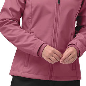 Veste Softshell Imperméable Rose pour Femme à Faible MOQ, Doublée Polaire, Coupe-Vent, pour Activités de Plein Air, Personnalisable OEM, Marque Privée, Vente en Gros - Product Image 5
