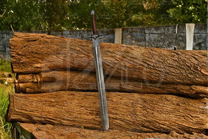 Espada Medieval de Fantasía, Hoja de Acero Inoxidable, Mango de Madera Envuelto en Cuero, Cuchillo Vikingo para Camping, Funda Decorativa, Regalo OEM - Product Image 3