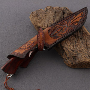 Couteau Bowie en acier inoxydable, couteau classique pour la chasse, le camping et les activités de plein air, avec construction en acier inoxydable et manche ergonomique - Product Image 4