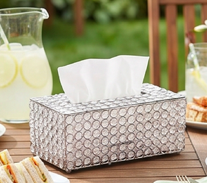 Organisateur de vaisselle en métal et cristal, porte-serviettes décoratif, idéal pour le rangement de la vaisselle à la maison et au restaurant - Product Image 2