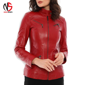 Blouson Moto Homme en Cuir PU Rouge, Col Mandarin, Imperméable, Respirant, Coupe-Vent, Hiver, Teint Uni, Décontracté et Élégant – Meilleure Vente - Product Image 3