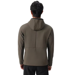 Quick Dry Sweat Wicking Workout Training Pullovers Custom Made Quarter Zip Hooded Top Muscle Fit Terry Made 1/4 Zip <b>Track</b> <b>Jacket</b> - Product Image 4