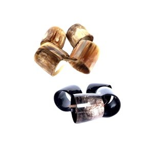Cuerno de búfalo elegante mesa de comedor servilletero anillos para servilletero de madera personalizado vajilla producto antiguo para el hogar - Product Image 1