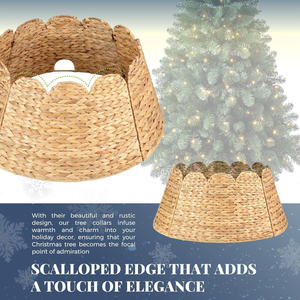 Collar para Árbol de Navidad de Jacinto de Agua Plegable, Natural, Decorativo, de Diseño Rústico y Sostenible - Product Image 6